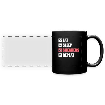 Sneakers Eat Sleep Repeat - Mug panoramique uni - noir - Devant