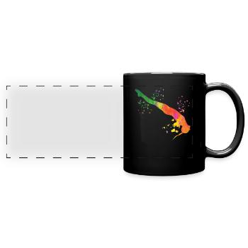 Diving, Artistic Jumping, Synchronized Diving - Full Colour Panoramic Mug - black - Front
