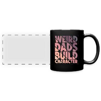 Weird Dads Make Up Character Funny Dad - Full Colour Panoramic Mug - black - Front