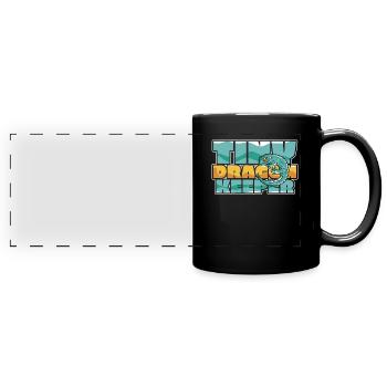 Winziger Drachenhüter Schopfeidechse Gekkota Leopard - Panorama-Tasse farbig - Schwarz - Vorne