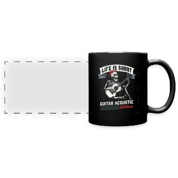 Akustikgitarre - Panorama-Tasse farbig - Schwarz - Vorne