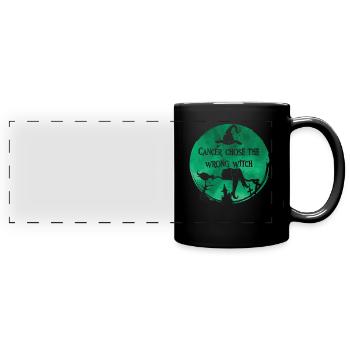 Krebs Hexe Grün Leberkrebs - Panorama-Tasse farbig - Schwarz - Vorne