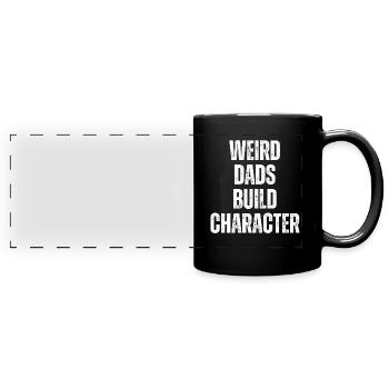 Weird Dads Make Up Character Funny Dad - Full Colour Panoramic Mug - black - Front