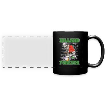 Squelette de billard - Mug panoramique uni - noir - Devant