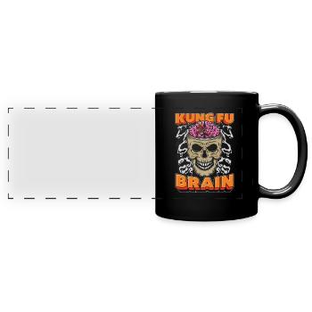 Kung Fu Skull Kung Fu Brain - Full Colour Panoramic Mug - black - Front
