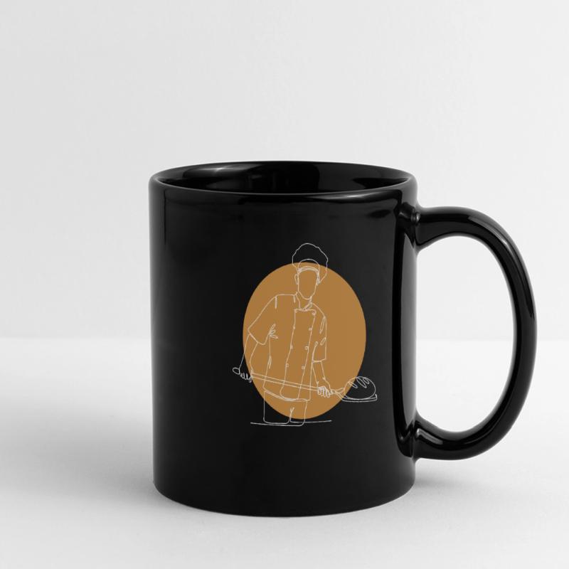 Lineart Bread Dough Bread Maker Bread Queen Bread Full Colour Panoramic Mug