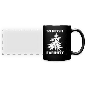 Liberté du cannabis - Mug panoramique uni - noir - Devant