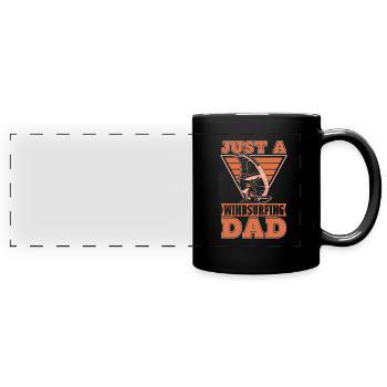 Windsurfen Windsurfer Juste un papa véliplanchiste - Mug panoramique uni - noir - Devant