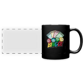 Daubers Professional Caller Bingo Lover Bingo - Panorama-Tasse farbig - Schwarz - Vorne