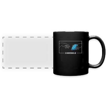 Michelangelo Kreation des Spiels Adam Cornhole - Panorama-Tasse farbig - Schwarz - Vorne