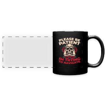 Sailing Sailing Sailboat Navigation - Full Colour Panoramic Mug - black - Front