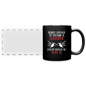Assez habile pour devenir une sarbacane de cornemuse - Mug panoramique uni - noir - Devant