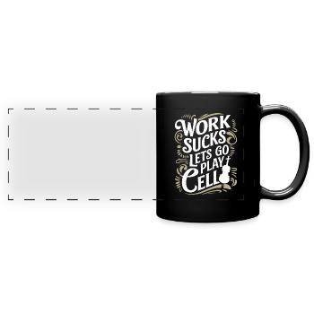 Cello Cellist - Full Colour Panoramic Mug - black - Front
