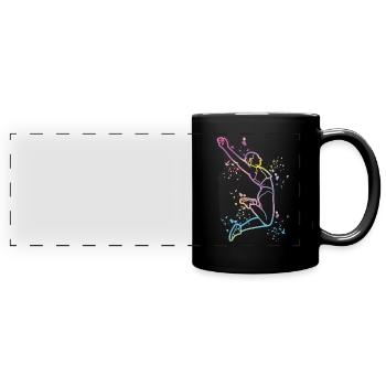 Weitspringer Weitspringen Kinder Weitsprung - Panorama-Tasse farbig - Schwarz - Vorne