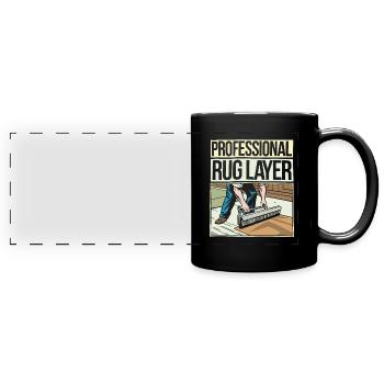 Carpet installer - Full Colour Panoramic Mug - black - Front