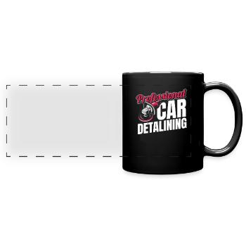 Car detailer - Full Colour Panoramic Mug - black - Front