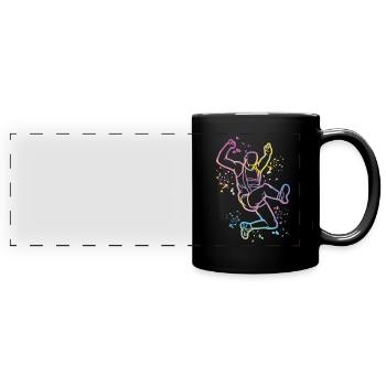 Weitspringer Weitspringen Kinder Weitsprung - Panorama-Tasse farbig - Schwarz - Vorne