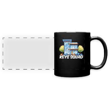 Real Estate Agent Squad - Full Colour Panoramic Mug - black - Front