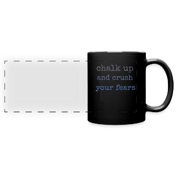 Bouldern Chalk Up Boulderer - Panorama-Tasse farbig - Schwarz - Vorne