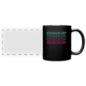 Boulderer Chalk Up Bouldern - Panorama-Tasse farbig - Schwarz - Vorne