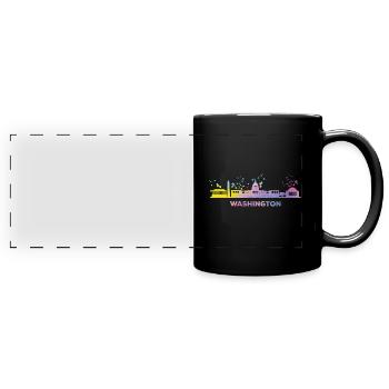 Washingtoner Skyline Washington - Mug panoramique uni - noir - Devant