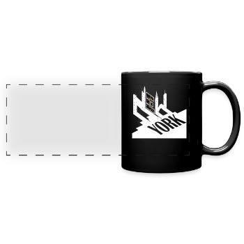 New York City Typographic Design For Big Apple - Full Colour Panoramic Mug - black - Front