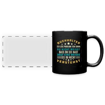 Buchhalter Buchhalter Buchhaltung - Panorama-Tasse farbig - Schwarz - Vorne