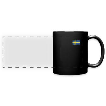 Sweden Flag Kingdom of Sweden Flag Sverige - Full Colour Panoramic Mug - black - Front