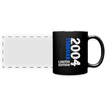 2004 Février Édition Limitée Anniversaire Homme Femme - Mug panoramique uni - noir - Devant
