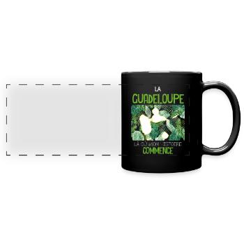 La Guadeloupe là où mon histoire commence - Mug panoramique uni - noir - Devant
