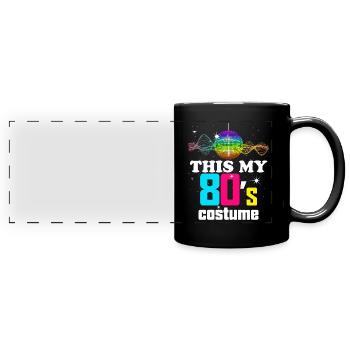 Meine 80er Jahre Ich erinnere mich Vintage Zitat - Panorama-Tasse farbig - Schwarz - Vorne