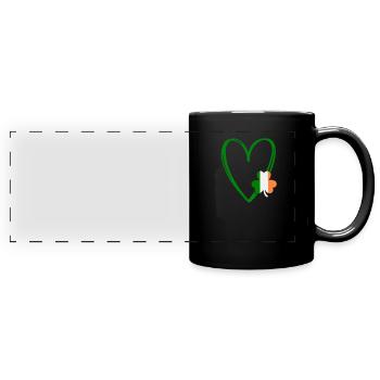 St Patricks Day Accessories Ireland Shamrock Decoration - Full Colour Panoramic Mug - black - Front