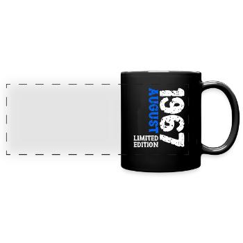 1967 August Limited Edition 56th Birthday Outfit - Full Colour Panoramic Mug - black - Front