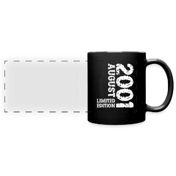 2001 August Limited Edition 22. Geburtstag Outfit - Panorama-Tasse farbig - Schwarz - Vorne