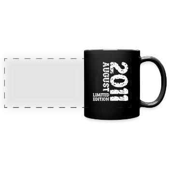 2011 August Limited Edition 12th Birthday Outfit - Full Colour Panoramic Mug - black - Front