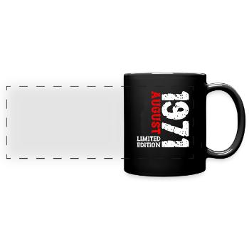 1971 August Limited Edition 52. Geburtstag Outfit - Panorama-Tasse farbig - Schwarz - Vorne