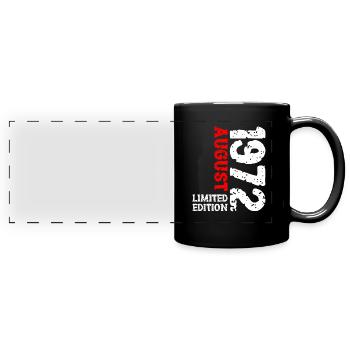 1972 August Limited Edition 51. Geburtstag Outfit - Panorama-Tasse farbig - Schwarz - Vorne