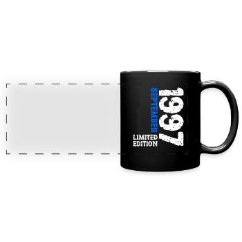 1997 September Limited Edition 26. Geburtstag Deko - Panorama-Tasse farbig - Schwarz - Vorne