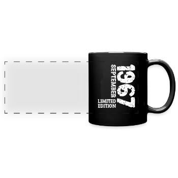 1967 September Limited Edition 56th Birthday Decoration - Full Colour Panoramic Mug - black - Front