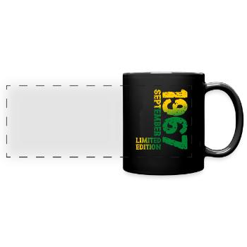 1967 September Limited Edition 56th Birthday Deco - Full Colour Panoramic Mug - black - Front