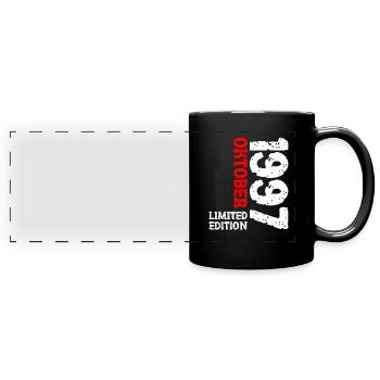 1997 Oktober Limited Edition 26. Geburtstag Deko - Panorama-Tasse farbig - Schwarz - Vorne
