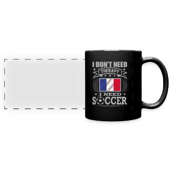 France Soccer Football 2022 WM - Mug panoramique uni - noir - Devant