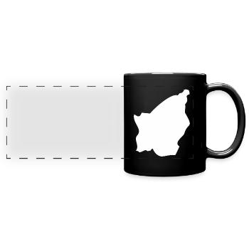 San Marino Landkarte Flagge - Panorama-Tasse farbig - Schwarz - Vorne