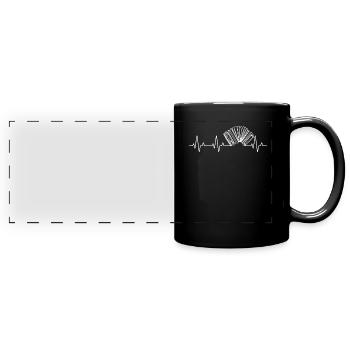 Accordion Styrian Harmonica Accordion - Full Colour Panoramic Mug - black - Front