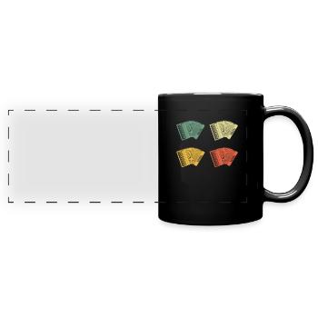 Accordion Styrian Harmonica Accordion - Full Colour Panoramic Mug - black - Front