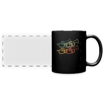 Flugelhorn Flugelhorn player Flugelhorn player - Full Colour Panoramic Mug - black - Front