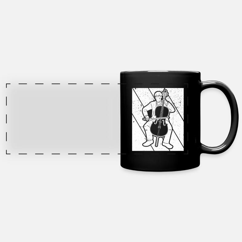 Cello cello player cellist - Full Colour Panoramic Mug - black