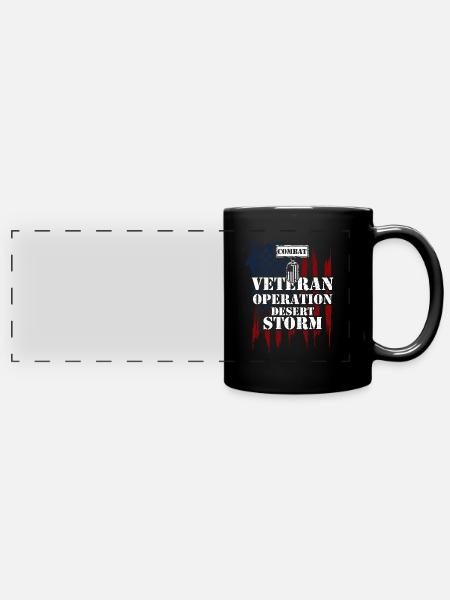Combat Veteran Operation Desert... - Panorama-Tasse farbig - Schwarz