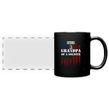 Proud Grandpa Of A Soldier - Full Colour Panoramic Mug - black - Front