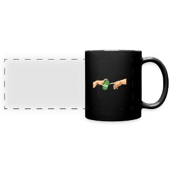 Bière en conserve boire de la bière en conserve Michel Angelo - Mug panoramique uni - noir - Devant